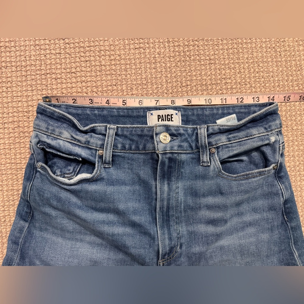 Paige Anessa Wide Leg Jean in Flamenco Distressed 30 - Picture 4 of 12